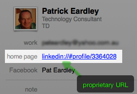 LinkedIn Contact URL