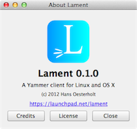 Lament  Yammer Client for Mac and Linux