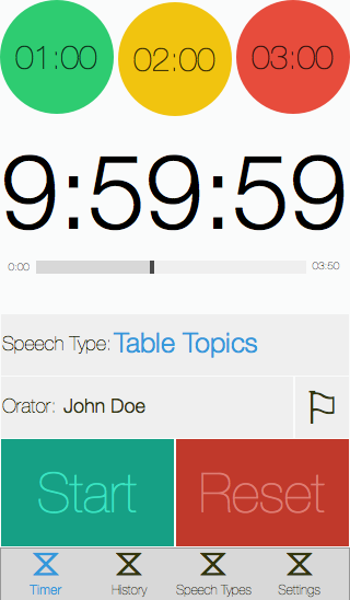 Speech Timer redesign iPhone 5