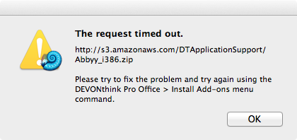 DevonThink Pro Abbyy failed install