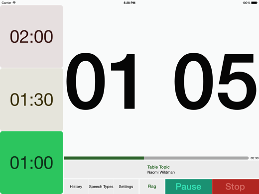 IPad Landscape Timer Green 1