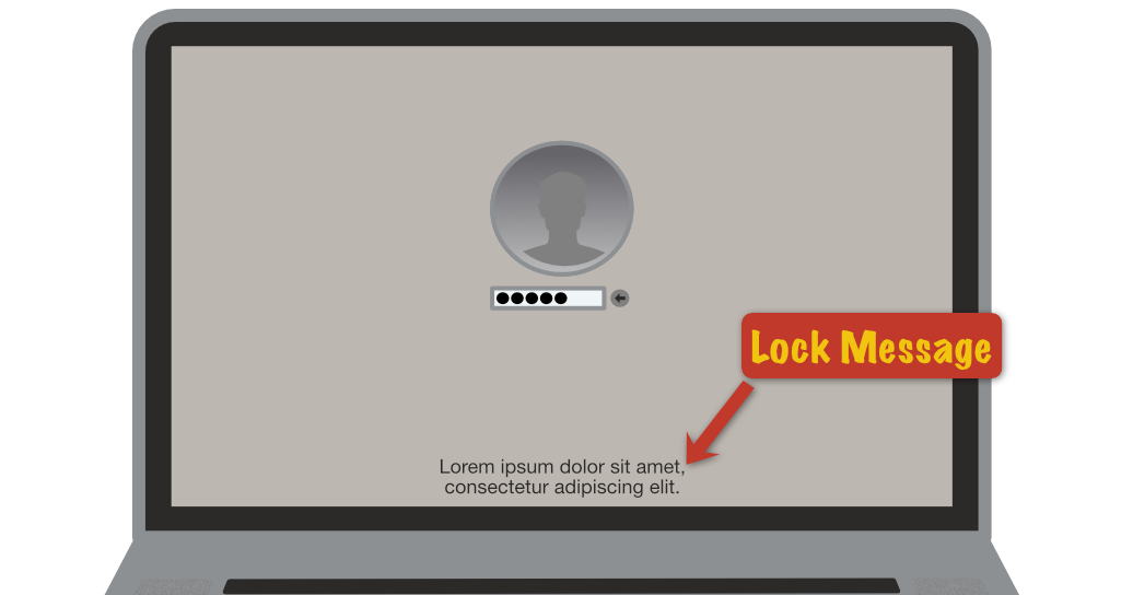 macOS lock message